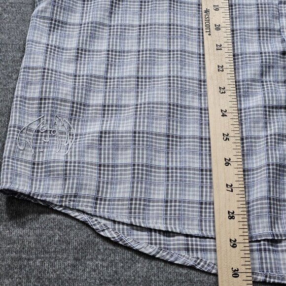 John Lennon Shirt Mens M Plaid Button Up LS Embroidery Hippie Boho Velvet Artsy - Picture 7 of 16